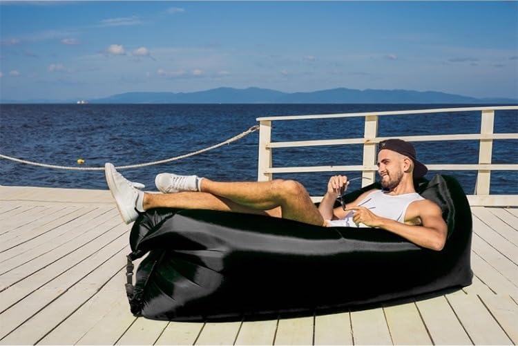 Portable Inflatable Air Bed Sofa Outdoor Beach Camping Sleeping Lazy Bag - Image 2